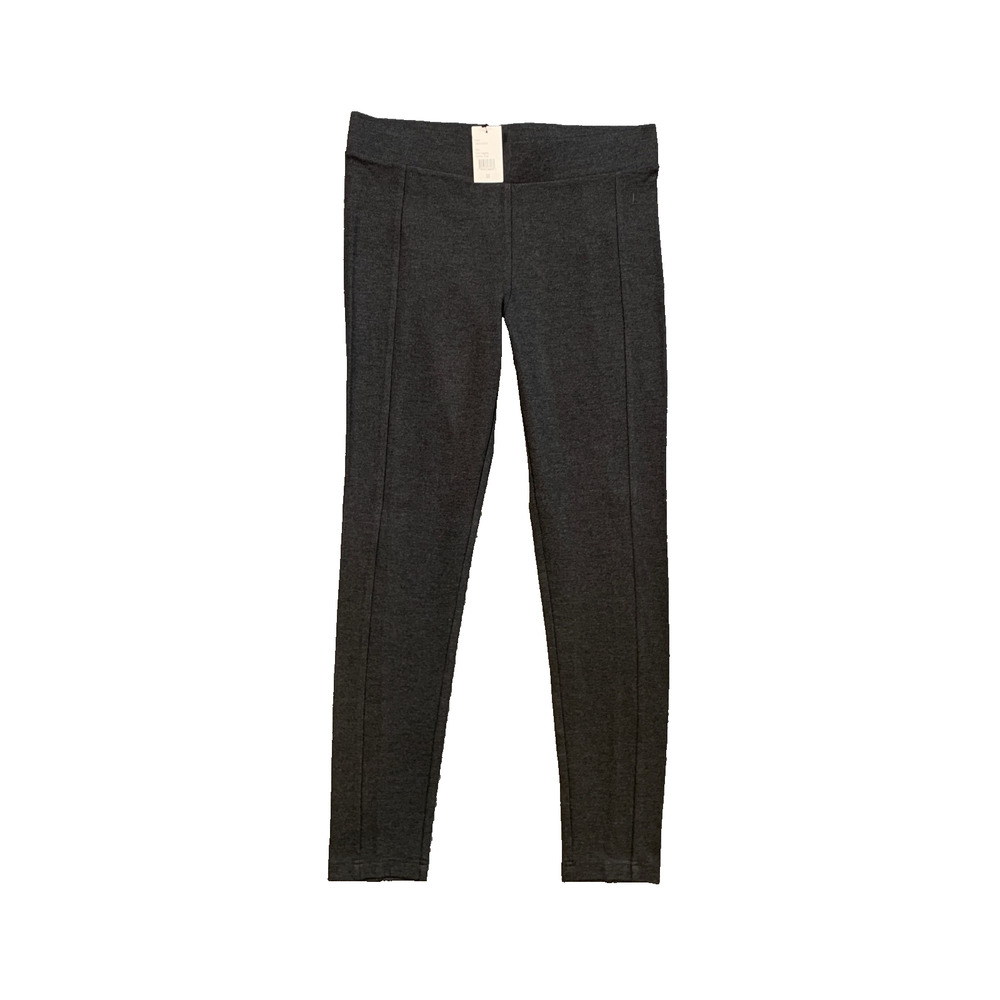 Cabi Leggings Womens M Medium Heather Grey Sleek Ponte Knit Crease Leg Pintuck